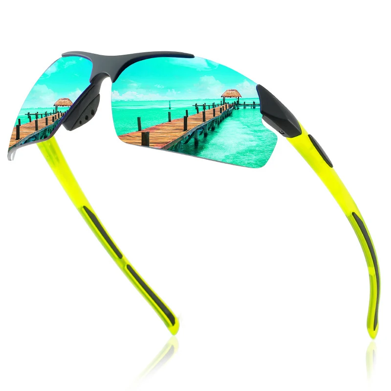 Men Sports Sunglasses Riding Mirror Wind Frameless Glasses Driving