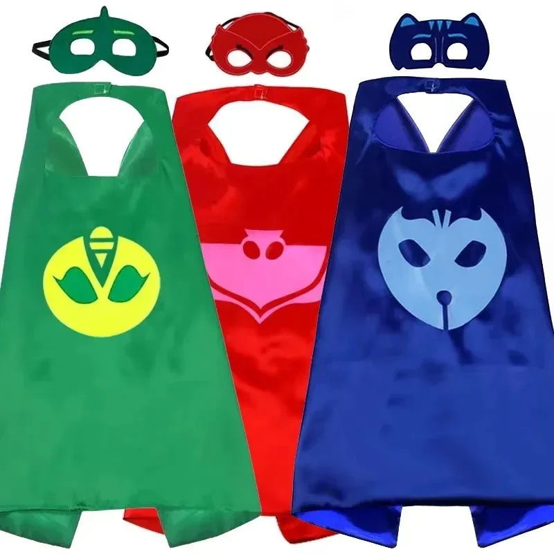 Costumi da Eroe con Mantello Rosso, Blu e Verde, Completi di Maschere, Perfetti per Halloween, Feste di Compleanno e Travestimenti Natalizi