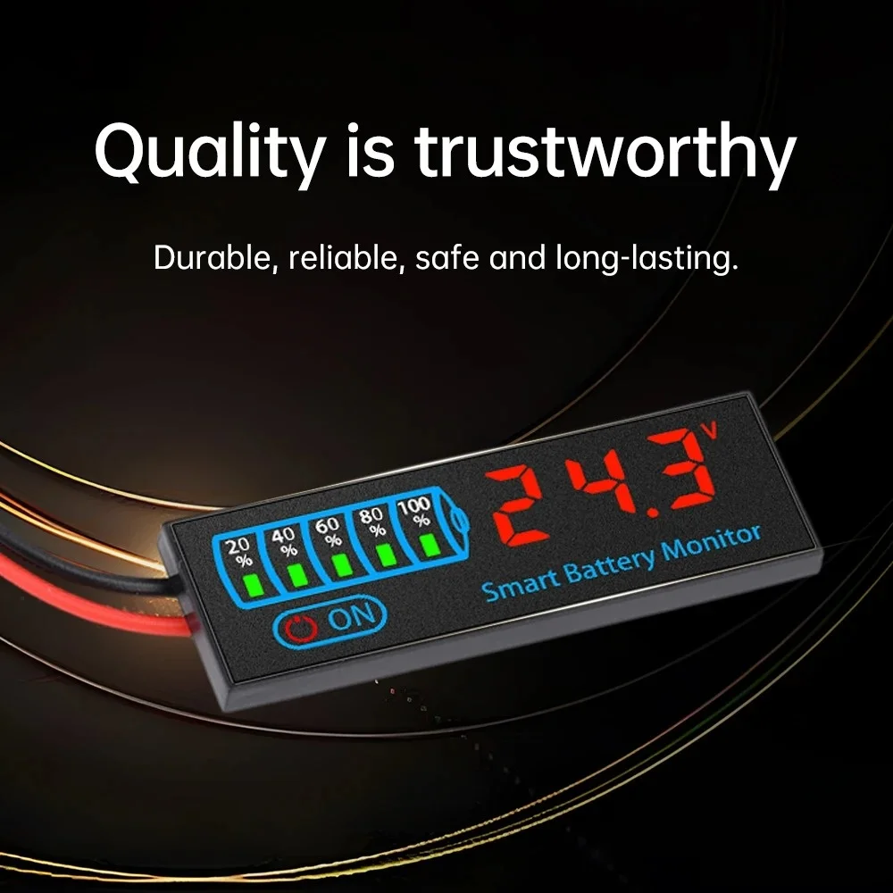 LED Lithium Battery Level Indicator 12V/24V/36V/48V Battery Charge Indicator Board Voltage Display Capacity Tester