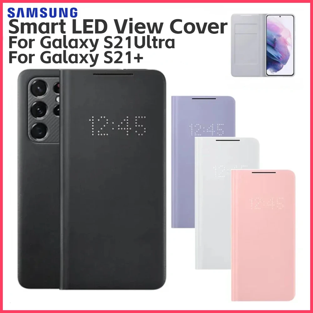 Per Origianl Samsung Smart Led View Cover Per Galaxy S21 S21 + S21 Ultra S21Ultra Sm-G998B Sm-G996B Sm-G991B Led Cover