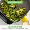12" 5QT Square Electric Skillet, Glass Vented Lid, Ceramic PFAS-Free Nonstick Coated Interior, Adjustable Temperature Control 4