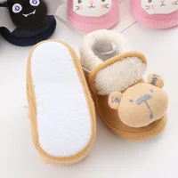 Boys And Girls Cartoon Pattern Padded Cotton Shoes Winter 0-18 Months Baby Soft Bottom Non-slip Walking Shoes 6