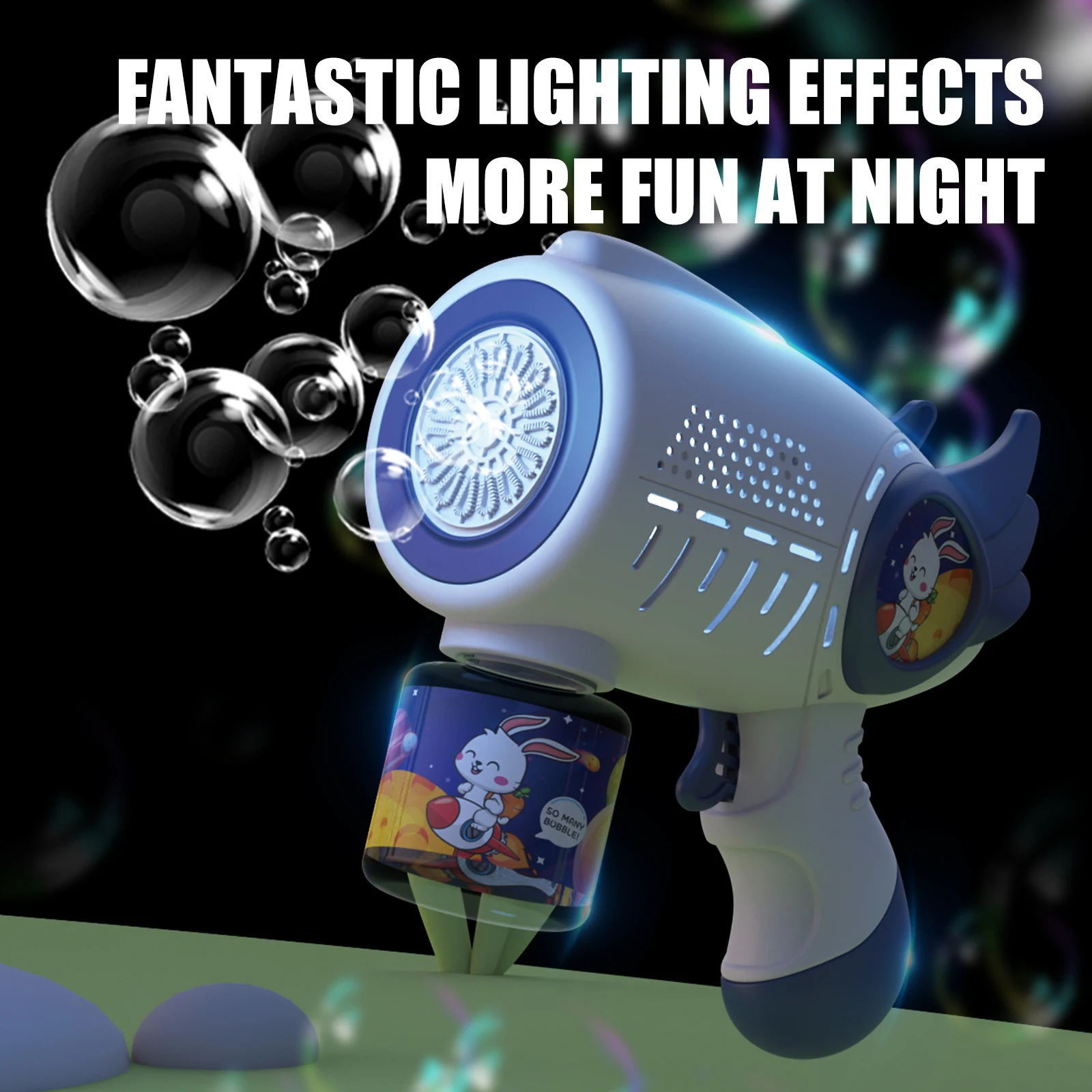Cartoon Shape Fully Automatic Continuous Foaming Handheld Electric Bubble Gun (Battery And Bubble Liquid Not Included) 6