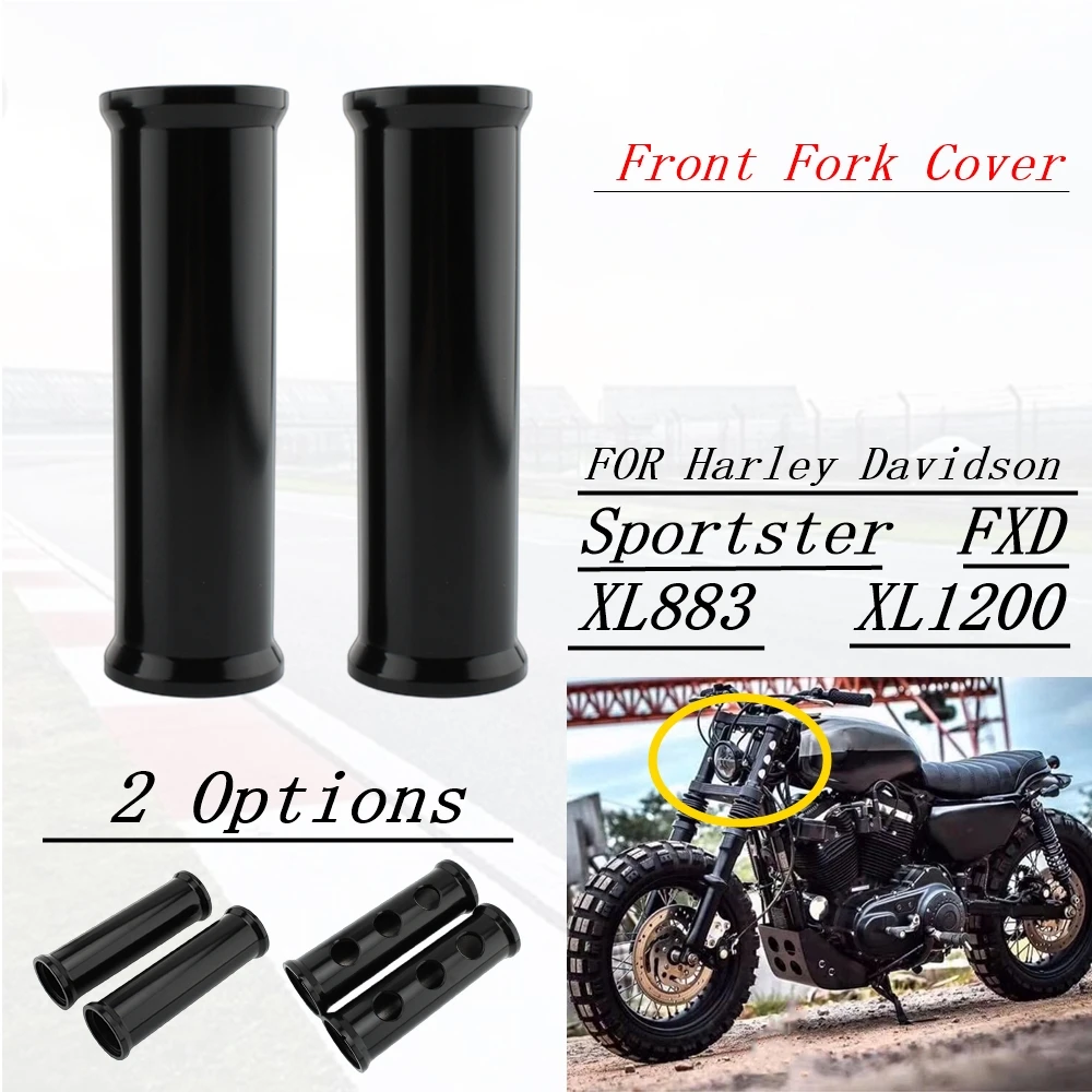 

FOR Harley Davidson Sportster XL883 XL1200 FXD 39mm Front Fork Cover Aluminum Motorcycle Shock Absorber Boots X48 2020-2022