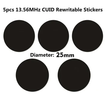 5/10/20Pcs IC CUID Android App MCT Modify 13.56MHz UID Changeable 1K S50 Tags Card Adhesive Sticker Keyfobs Block 0 Writable 1