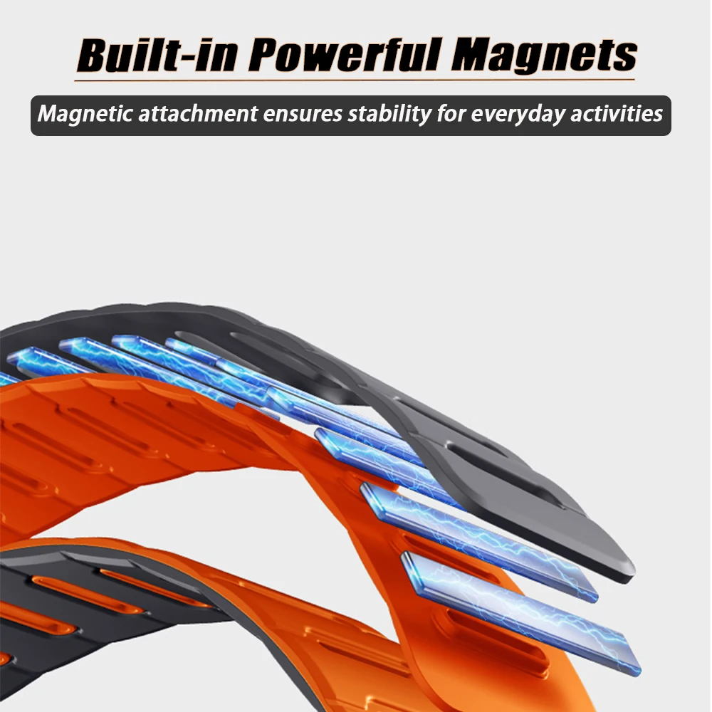 Premium 22mm Silicone Magnetic Replacement Strap - Stylish Bracelet