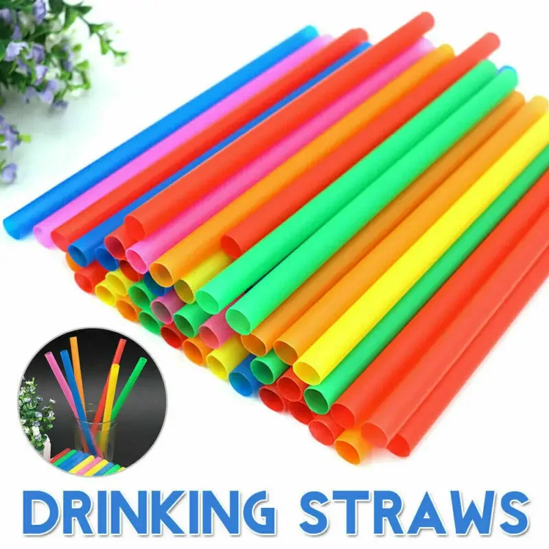 Colorful Plastic Straws for Drinking and Parties