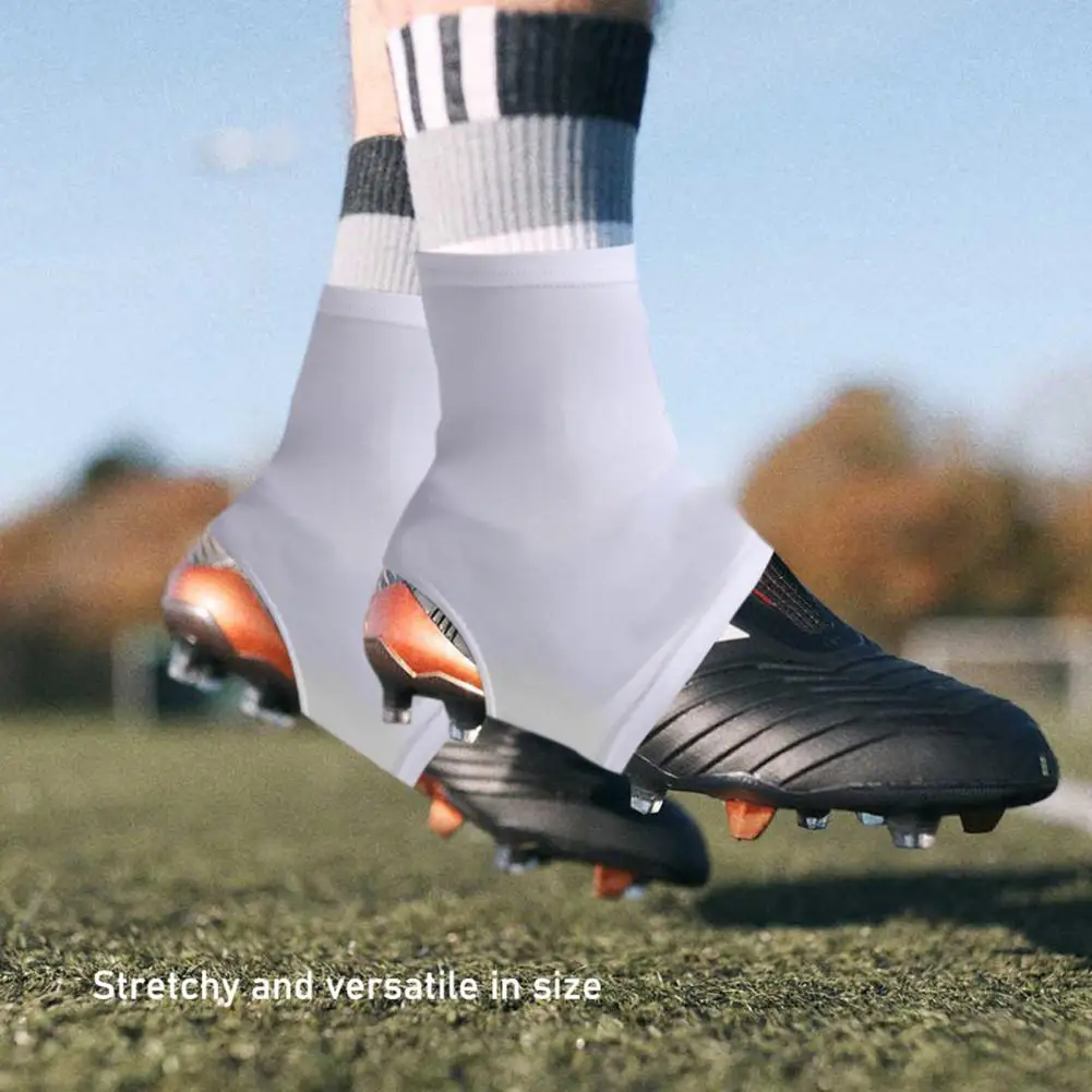 

1 Pair Spats Football Cleat Covers Super Soft High Elastic Slip Resistant Solid Color Soccer Spats Football Spike Sets Sports