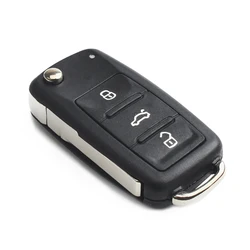 Enhanced Key Shell for Flip Fob Remote - Folding Design with 2/3 Buttons for Volkswagen Models