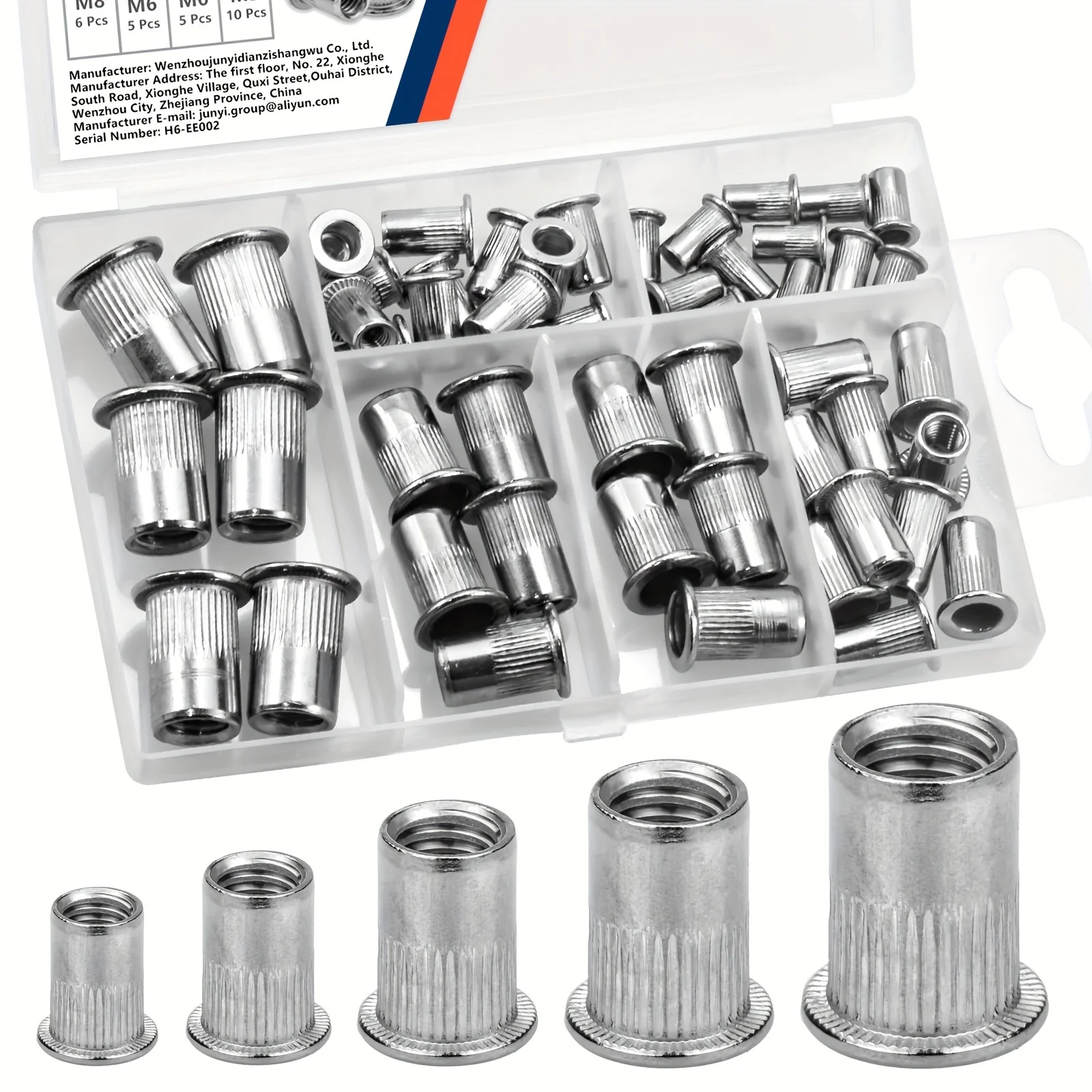 Automotive Rivnut Steel Leathercraft Rivets M3 M4 M5 M6 M8 M10 M12 Threaded Rivet Nuts ...