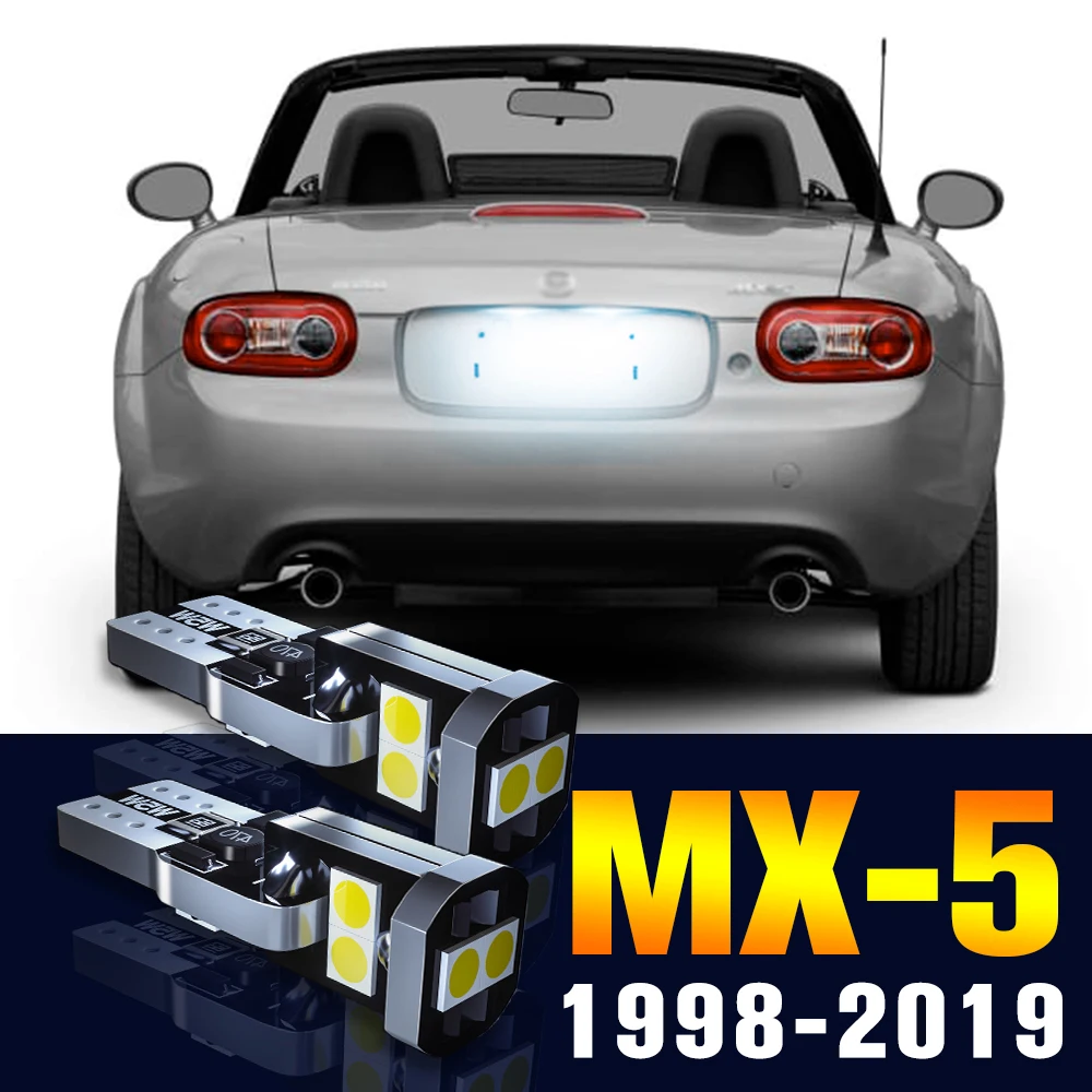 2x LED License Plate Light Bulb Number Lamp For Mazda MX-5 MX 5 MX5 NB