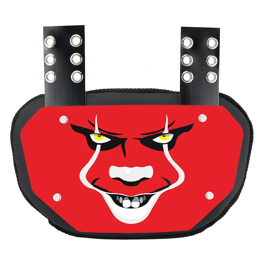 Football Back Protector American Football Back Plates with Hardware, Clown Rear Low Back Pads, Adult Rugby Flaps