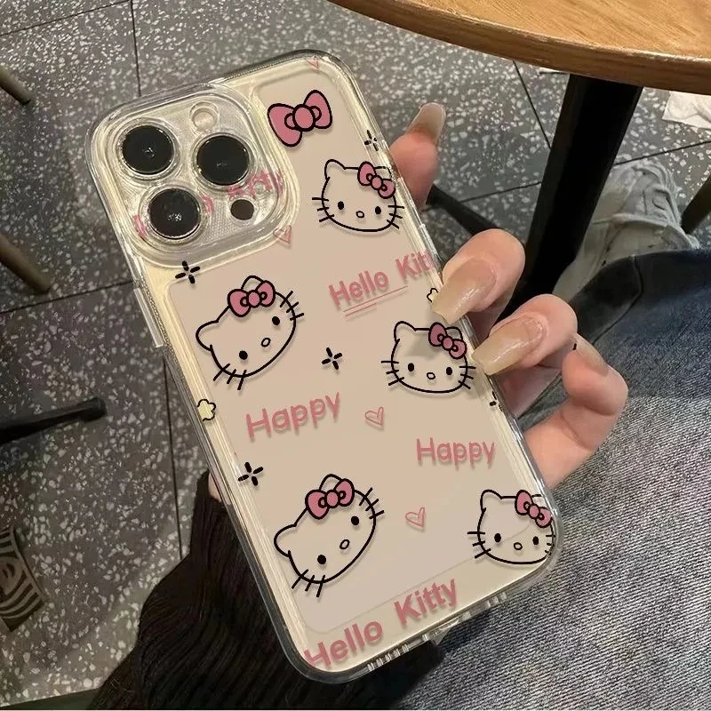 thumbnail image 1 of Sanrio-funda de teléfono con lazo para iPhone, carcasa creativa con cabeza de Hello Kitty KT para iPhone 16, 15, 14, 13 Pro Max, 11, 12, 13 Pro, X, XR, 7, 8 Plus, Y2K, 1 of 4