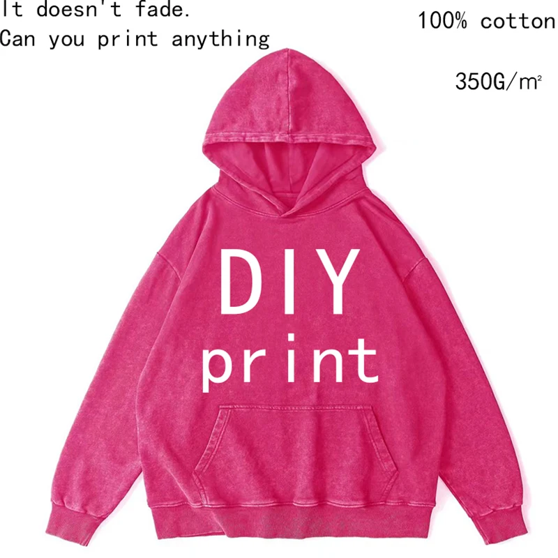 Customized Hoodie Streetwear Men  Personalized Printed  Cotton Men Oversize Harajuku Men Vintage Custom  Hoodie