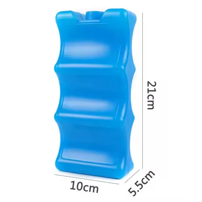 6PCS/SET New 500ml Gel Freezer Ice Blocks Reusable Cool Bottle Ice Pack Double Sided Cool Cooler Pack Bag Home Picnic Bar Use