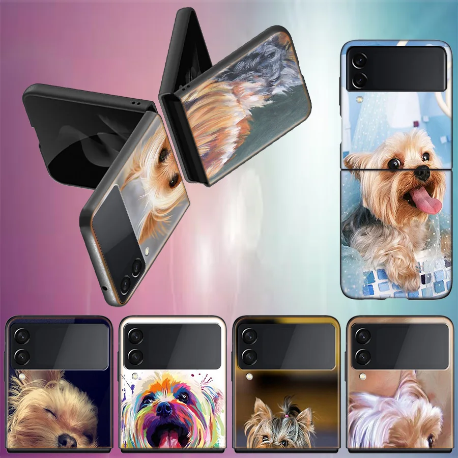 Yorkshire Terrier Cane Per Samsung Galaxy Z Flip 5 4 3 Custodia Rigida Antiurto Per Telefono Z Flip 5 5G Z Flip 5 4 5G Tpu Pc Hard