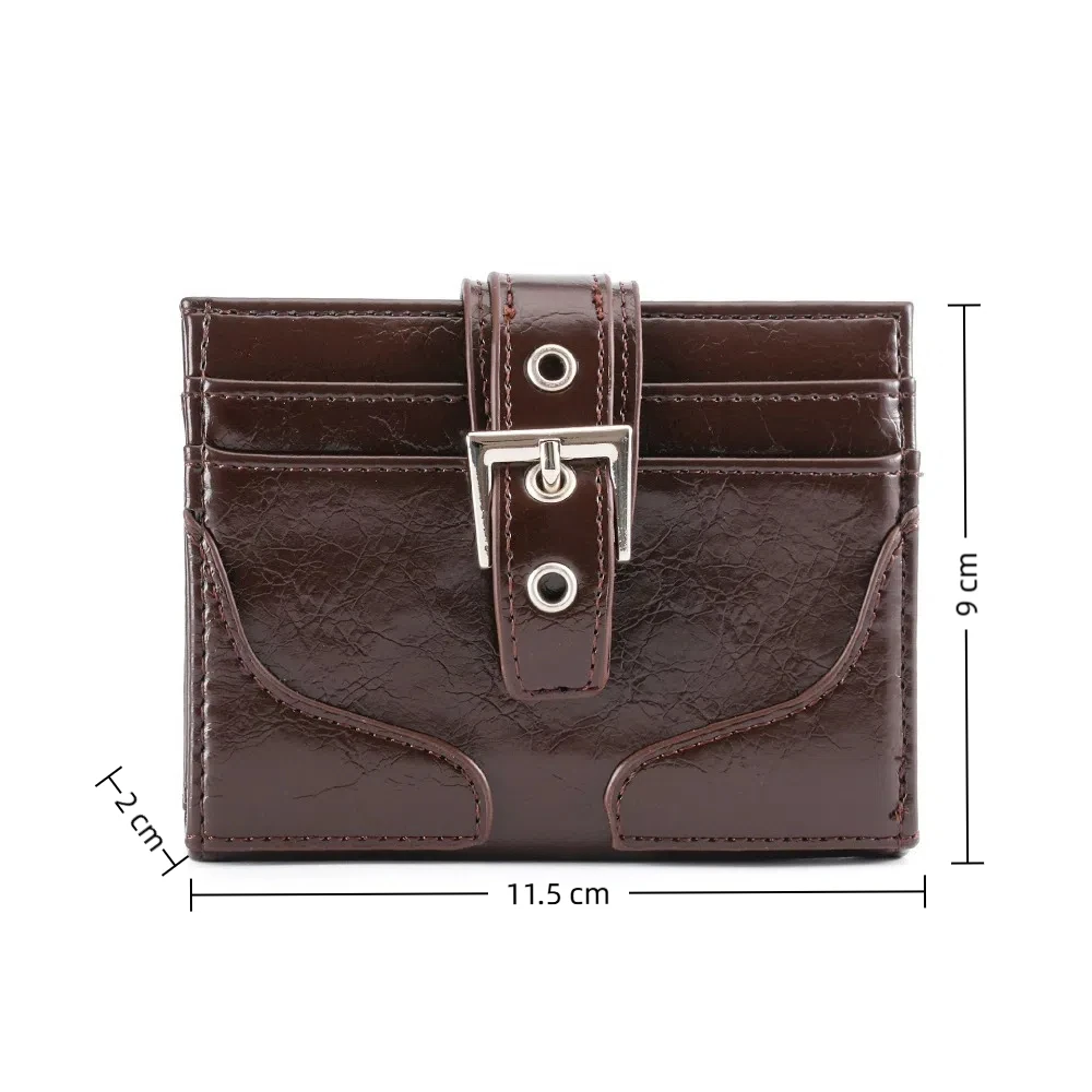 SELVFZ Porta carte di credito ultra-sottile in pelle PU multi-slot