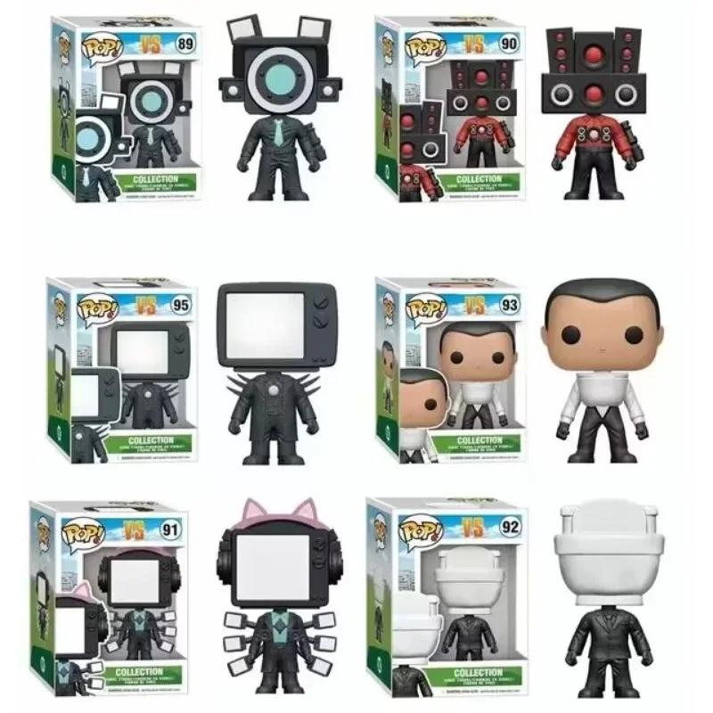 

Набор экшн-фигурок pop Skibidi унитаз, игрушечные фигурки, монитор, украшение для торта, детские подарки на день рождения, рождественские подарки