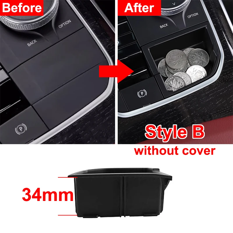 For BMW 1 2 3 4 Series G20 F40 G22 F44 X5 G05 X3 G01 X4 G22 X6 I3 I4 Center Console Armrest Storage Box Organizer Accessories