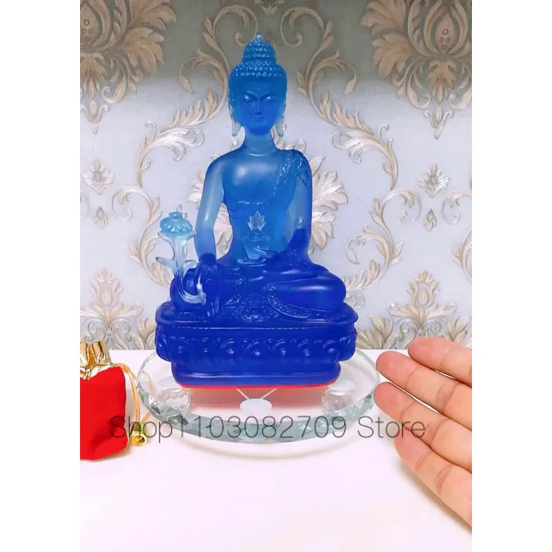 

Special offer HOME patron saint efficacious Protection # Buddhism Amitabha Amitayus the Medicine Buddha crystal statue 22CM