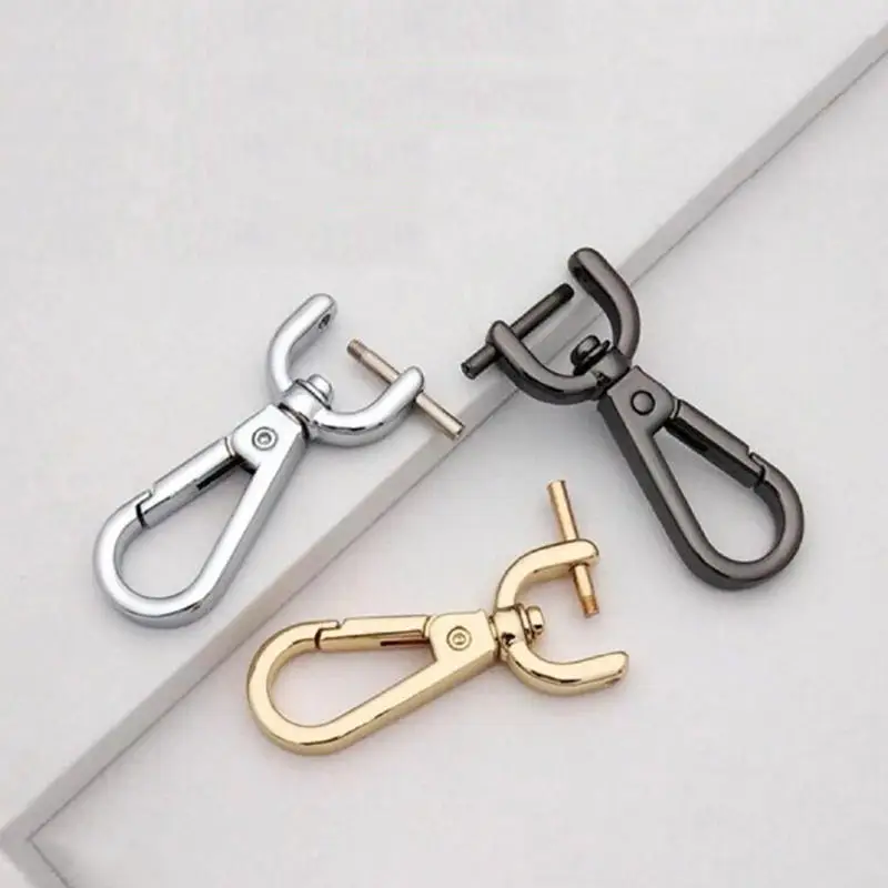 Versatile Detachable Rotating Buckle Keychain with Alloy Lobster Clasp