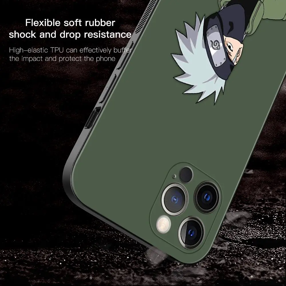 iphone 13 pro max clear case Phone Case for iPhone 13 12 11 pro max XR X 8 7 6 6S plus XS SE 13mini 12mini 5 5sS Cover Silicone Sasuke Uzumaki Naruto Cartoon iphone 13 pro max case leather