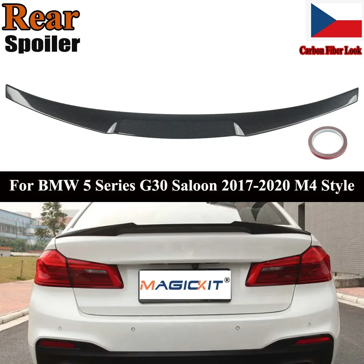 

Задний спойлер из углеродного волокна MagicKit для BMW 5 серии G30 Saloon 2017-20 M4