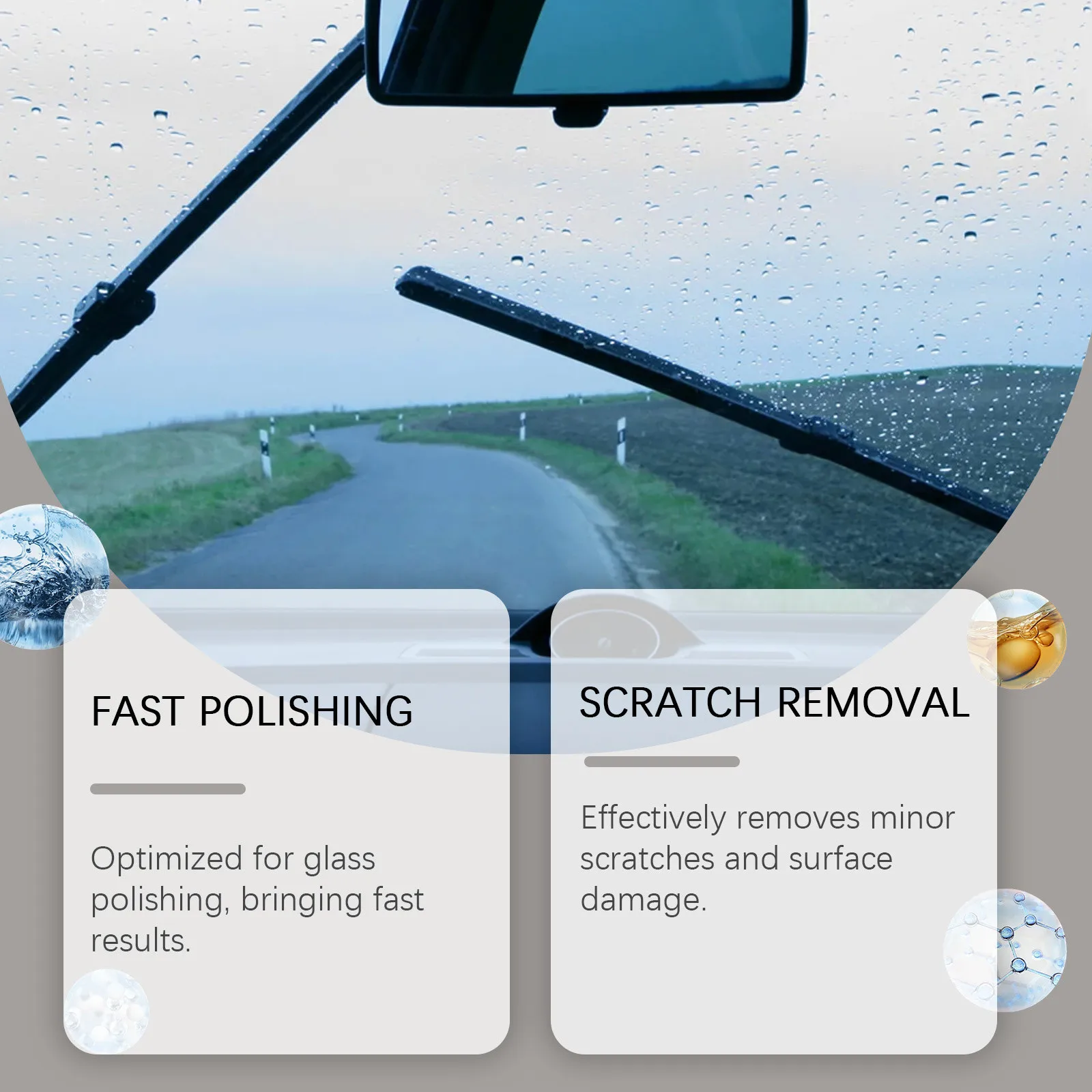Car Glass Polish Fine Scratch Repairs High Efficiency Polishing Automotive