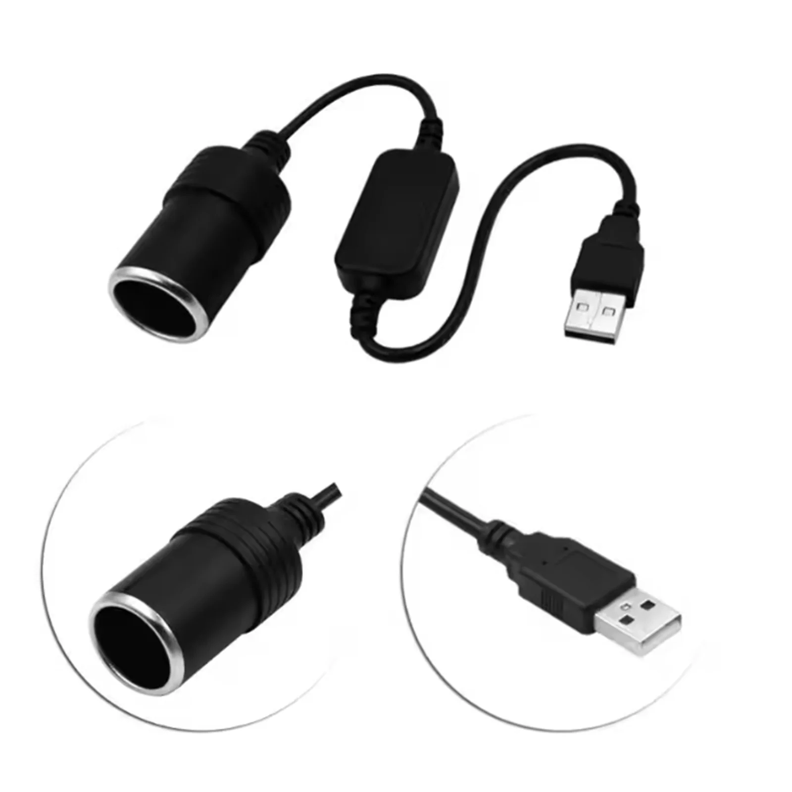 Auto Interior Accessories Plug Connector Adapter USB 5V To 12V Converter Adapter Wired Controller Charger Cable Socket