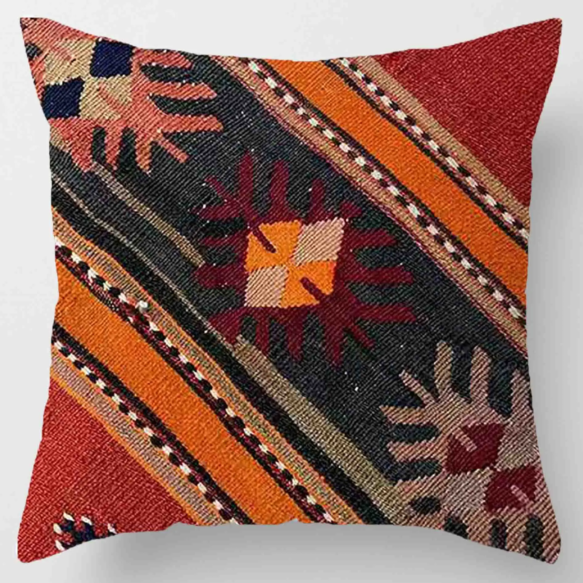 2 Federe Per Cuscini Quadrate 40x40 Cm – Impermeabili Con Motivo Foglie Tropicali Verdi, In Lino, Per Divano E Giardino