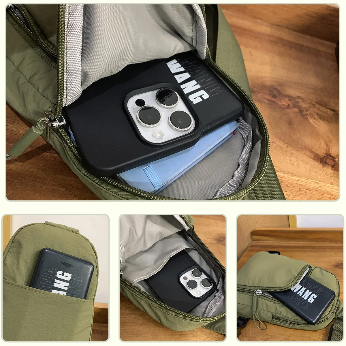 Breast Bag Women's New Waterproof Large Capacity Backpack Multi-Functional Casual Oxford Cloth Crossbody Bag