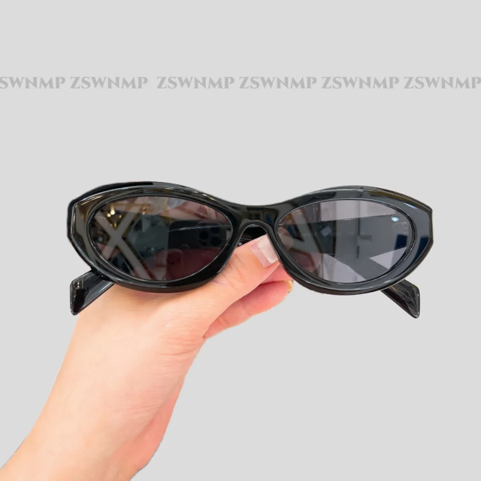2023 Acetate Oval Small Women Black Vintage Sunglasses For Women