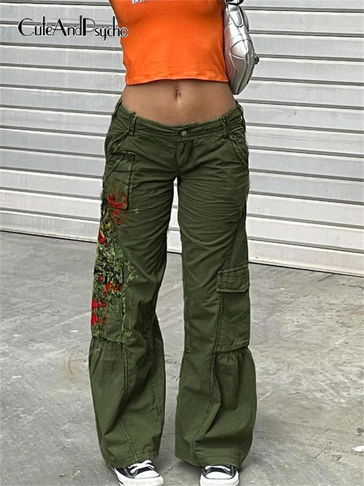 Streetwear Loose High Waist Baggy Jeans Hot Aesthetic Vintage Wide Leg  Denim Pants Joggers Fashion Cargo Trouser Cuteandpsycho