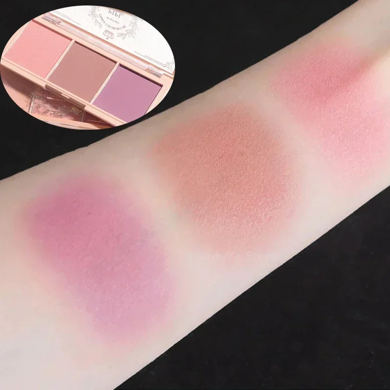 3 Colors/set Blush Plate Peach Pallete Ace Mineral Pigment Cheek Blusher Powder Makeup Professional Contour Shadow Pink Blush 5