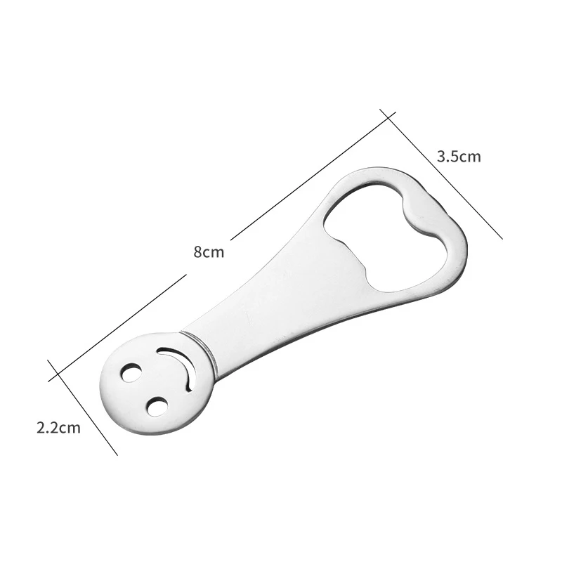 Metal Smiling Face Beer Bottle Opener Stainless Steel Bottle Cap Opener Kitchen Accessories bottle opener kitchen tools
