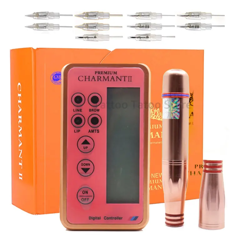 

Charmant Permanent Makeup Machine Kits Digital Rotary Tattoo Machine Pen Microblading Yebrow Lip Pen Kits Rotary Tattoo Machine