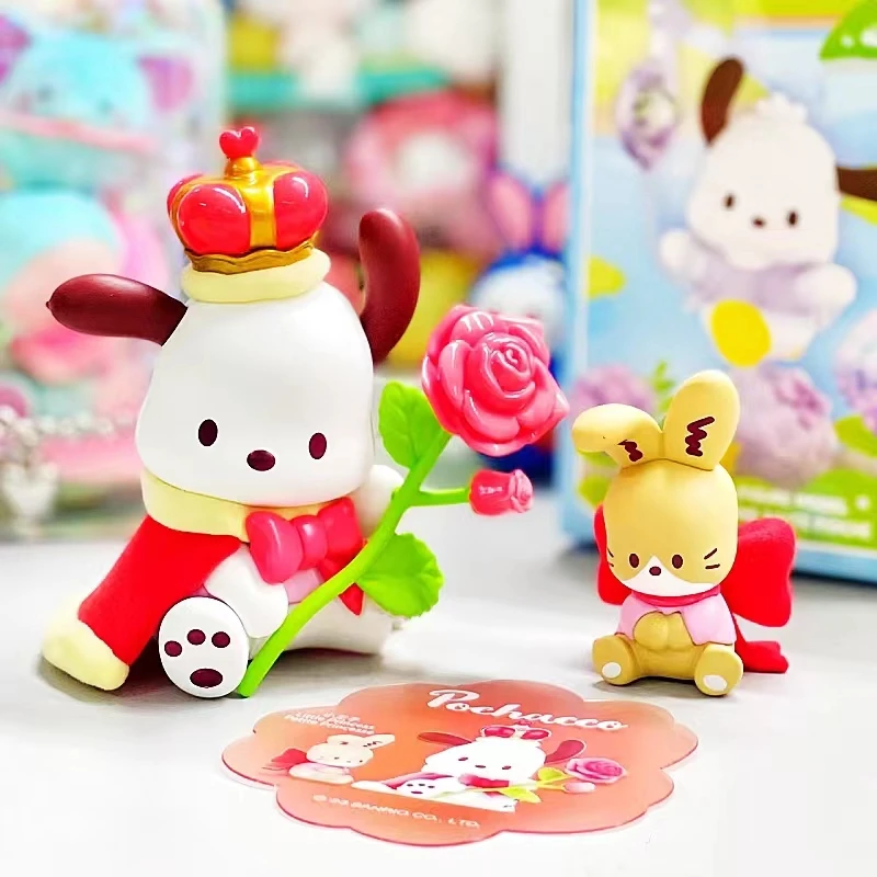 Kawaii Pochacco Lovely Flowers E Young Series Pochacco Room Car Decora Il Regalo Di Compleanno Per Bambini Ragazze Action Figure Toys Model