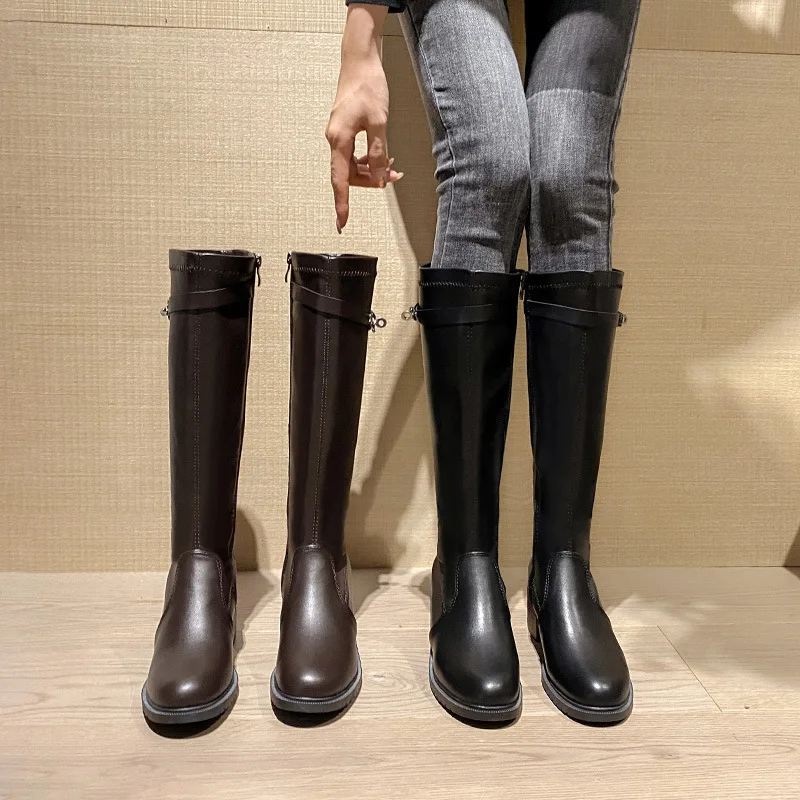 

But Knee Women's Long Boots Women's 2021 New Autumn short Boots Are Thin Boots Spring and Autumn Single Boots Knight Boots