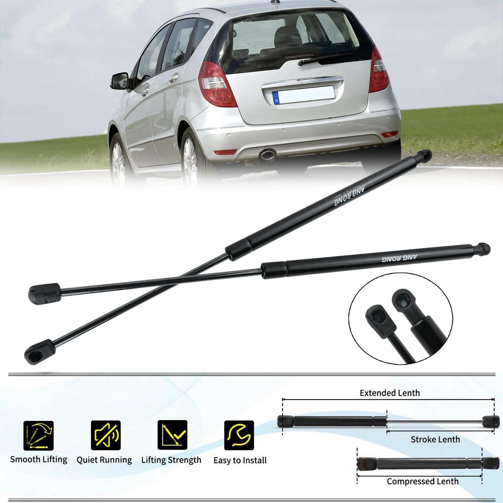Rear Tailgate Boot Gas Struts For Mercedes Benz A-Class W169 Hatchback 2004-2012 boot gas struts