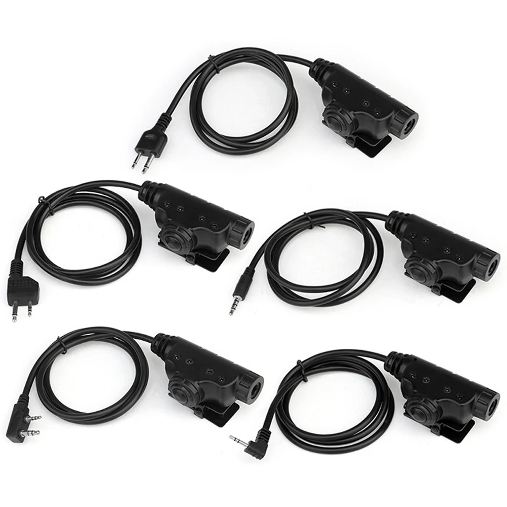 

U94 V2 Model PTT Cable Plug Icom / Kenwood / Midland / Motorola Talkabout / Mobile Phone Radios PTT for All Tactical Headsets