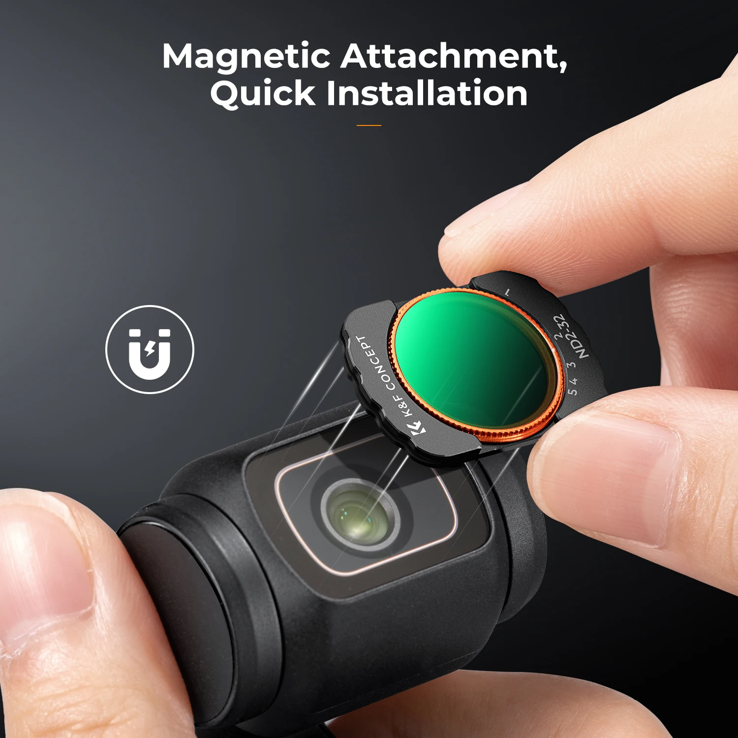 K&F Concept Magnetic UV CPL Variable ND2-32 ND32-512 1/2 1/4 1/8 Black Mist Filter for DJI Osmo Pocket 3 Sports Camera Lens, lens filters, nd filters set