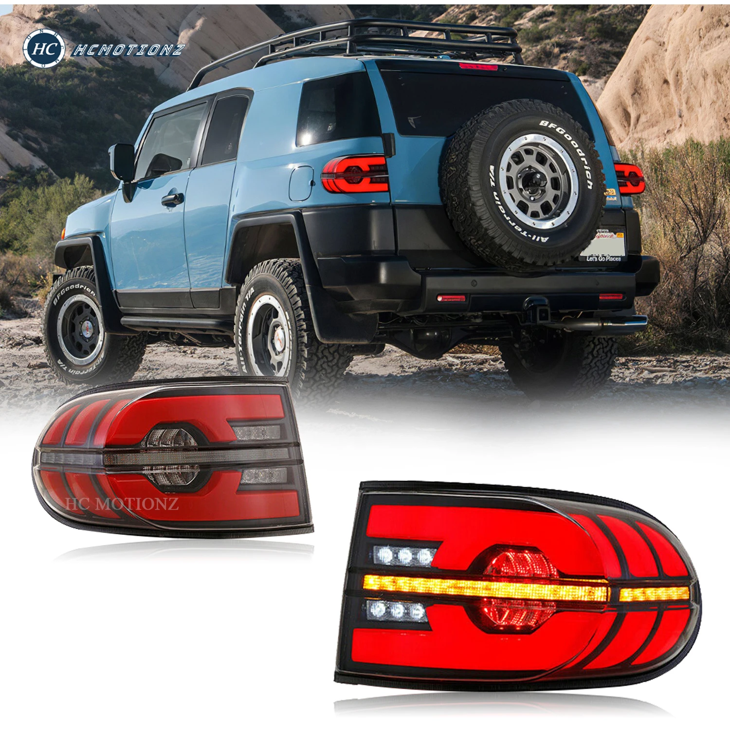 Inginuity Time LED Tail Lights For Toyota FJ Cruiser 20072014 Startup
