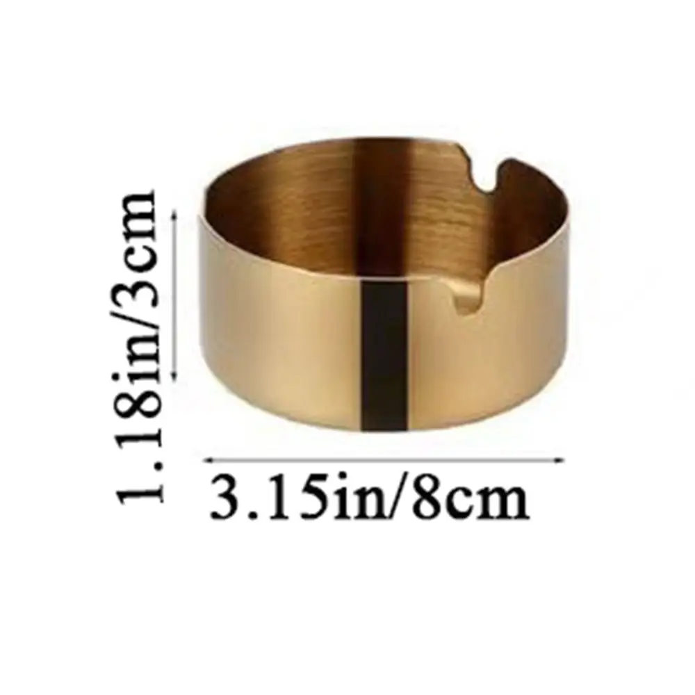Stainless Steel Metal Ashtray 8cm Round Cigarette Accessories Smoker