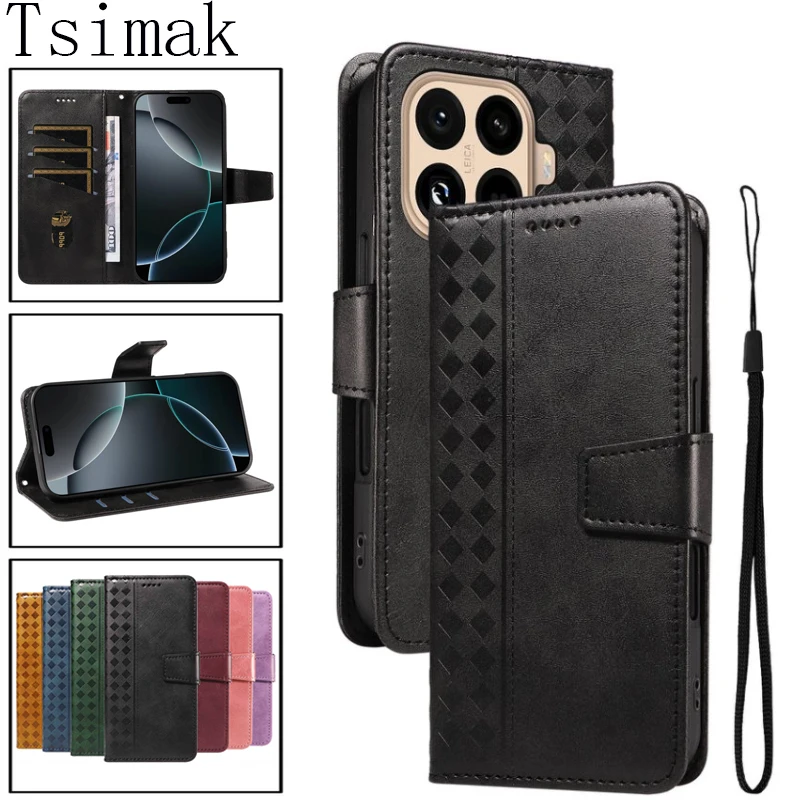 Leather Flip Wallet Cover - Stylish Protective Case