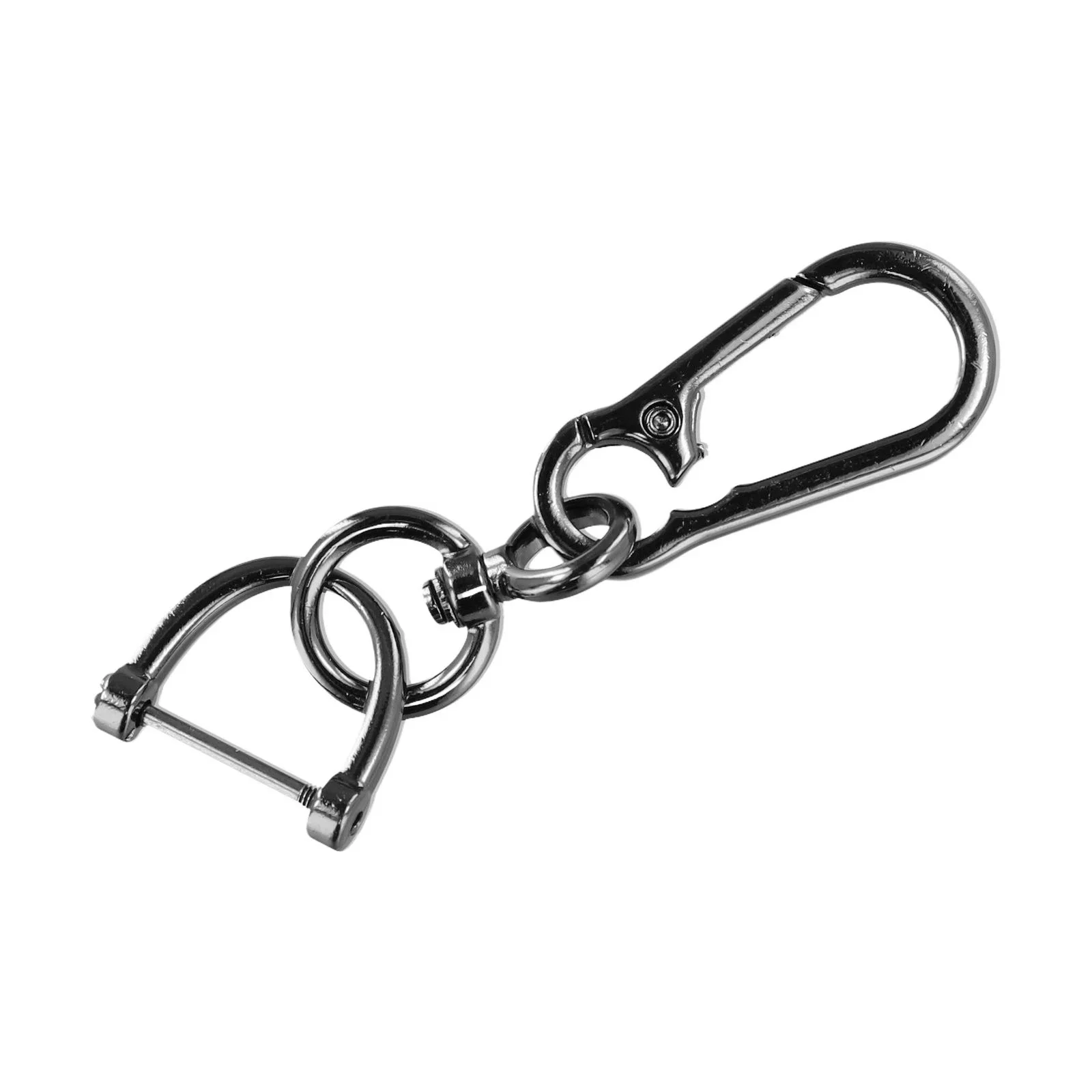 

Car Keychain Keychain Creative Gun-Black Horseshoe Keyring Metal Zinc Alloy 22mmx85mm Buckle Durable High Quality