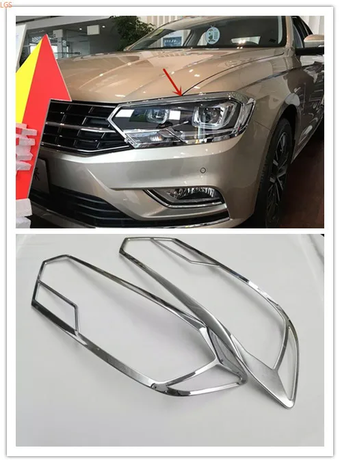 

For Volkswagen Bora 2016-2018 High-quality ABS Chrome before Headlight frame Rear tail light Decorative frame car accessories