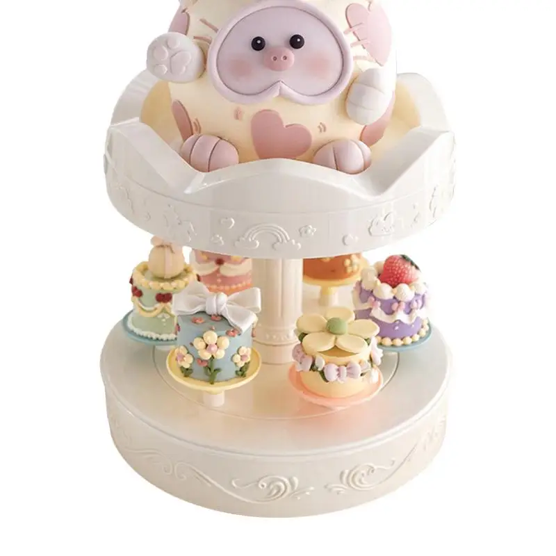 

Вращающаяся витрина для кексов, водонепроницаемая витрина, поднос для фруктов, поднос для кексов, украшения для дня рождения