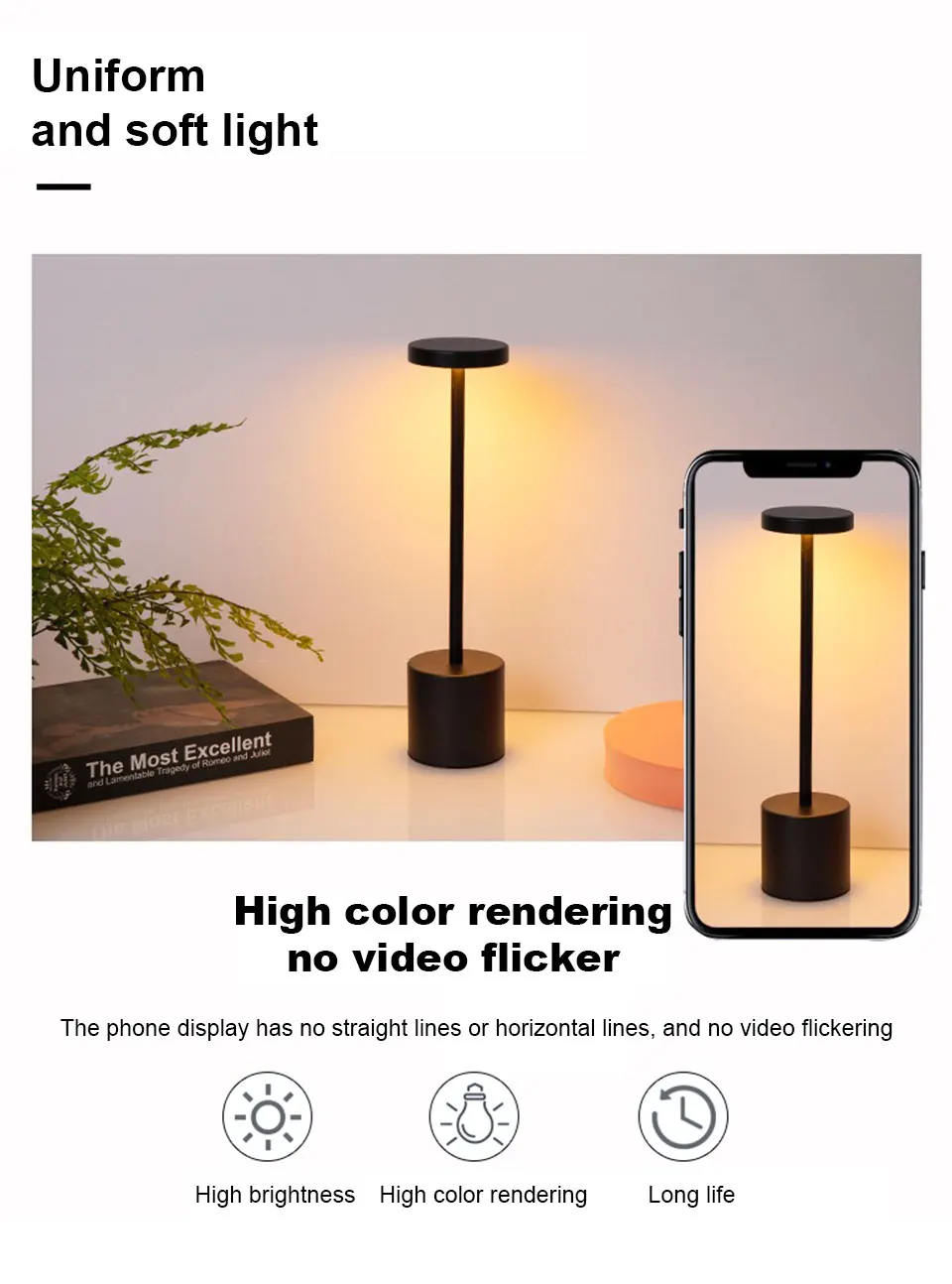 Classic Metal Touch Sensor LED Table Lamp