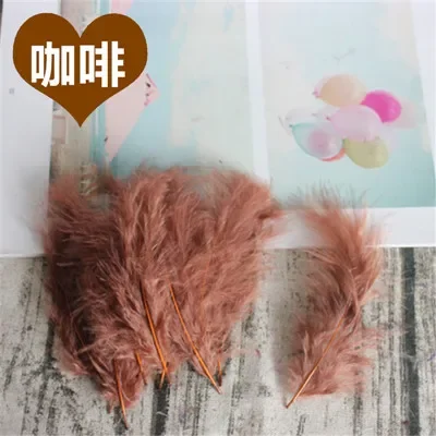 Turkey Marabou Feathers for DIY Jewelry and Craft Decor, 50pcs, 4-6 Inches