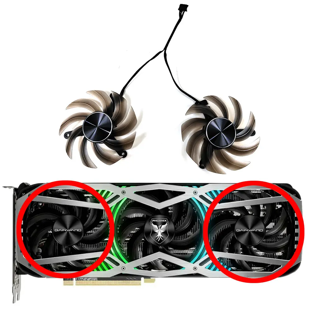 82MM TH8015S2H-PCC01 FD8015U12D Video card fan, For Gainward